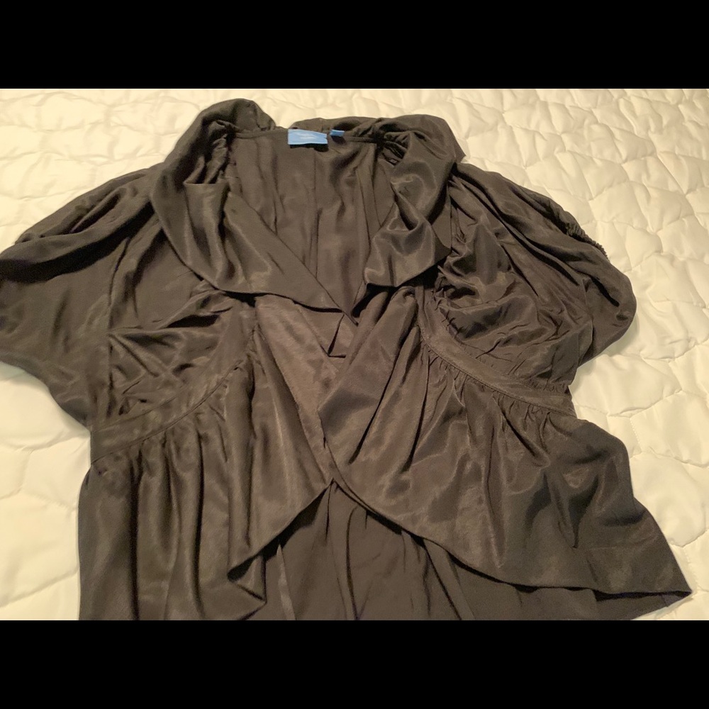 Simply Vera Vera Wang Black Satin Cape Jacket